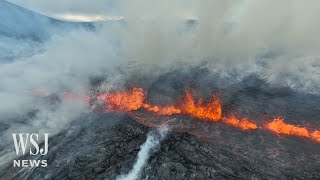 Watch Fagradalsfjall Volcano Erupts in Iceland  WSJ News [upl. by Sauers458]