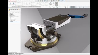 Fast Version  How to design a double angle vice in Solidworks [upl. by Diley]