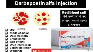 Darbepoetinडरबेपोइटीन alfa injection useside effectsRagineecholkar [upl. by Ludlew575]