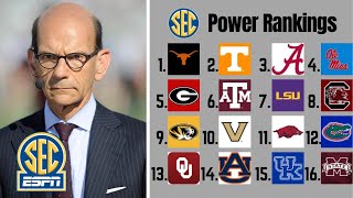 Paul Finebaum breaks Chance to make SEC Championship Game Texas 85 Alabama 73 Tennessee 75 [upl. by Sibilla]