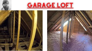 HOW to INSULATE a GARAGE LOFT [upl. by Akiwak192]