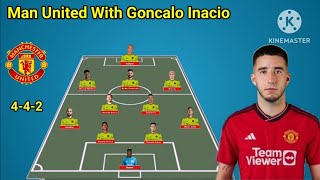 Manchester United Potential Line Up With Goncalo Inacio  Transfer Winter January 2024 [upl. by Tommy]