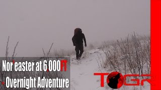 Facing the Storm  Noreaster at 6000FT  Overnight Adventure [upl. by Halli]