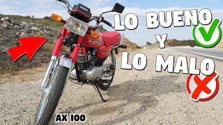 Suzuki AX100  Lo BUENO y lo MALO de esta MOTO Opinión Personal Review motovlog ax100 [upl. by Gran]