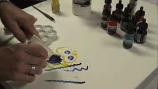 Using Liquitex Acrylic ink [upl. by Airetal]