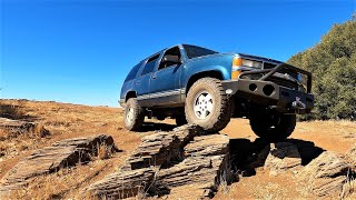 Off Road 4x4 Action in a 95 Tahoe on Budget 2quot Lift and 35quot Tires [upl. by Ttcos]