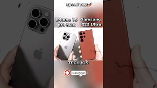 iPhone 15 Pro Max vs Samsung S23 Ultra  Speed Test 🔥📱 shorts viralvideo [upl. by Zoha]