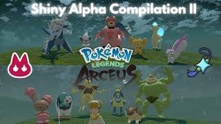 SHINY ALPHA Compilation 2 in Pokemon Legends Arceus [upl. by Eanram]