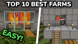 TOP 10 BEST FARMS in Minecraft Bedrock 120 MCPEXboxPS4Nintendo SwitchPC [upl. by Na165]