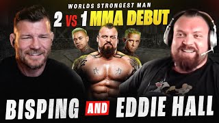 BISPING interviews EDDIE HALL 2 vs 1 MMA DEBUT  WORLDS STRONGEST MAN vs Neffati Brothers [upl. by Magulac214]