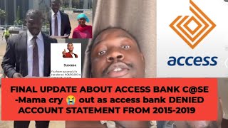 access bank finally denied account statement from 20152019 Mama in tears 😭😭 [upl. by Luemas]