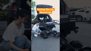 Automatic folding electric wheelchair electricwheelchair mobilityscooter [upl. by Carney]