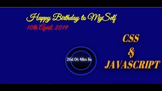 Happy Birthday  CountDown CSS amp JavaScript [upl. by Prochoras556]