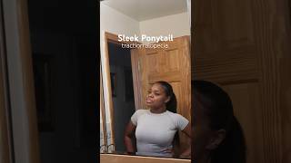 Sleek Ponytail With Weave ponytailtutorial tractionalopecia [upl. by Delsman229]