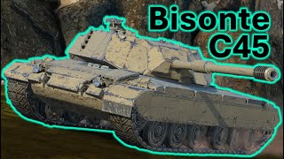 WoT Blitz Bisonte C45 4 battles in action [upl. by Nylirej]