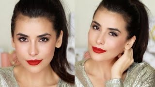 Classic Red Lip Makeup Tutorial  Sazan Hendrix [upl. by Laird]