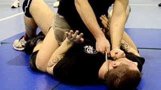 KRAV MAGA TRAINING • Knife to throat Disarm on the ground [upl. by Annoerb]