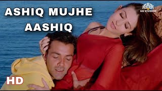 Aashiq Mujhe Aashiq  Video Song  Aashiq  Bobby Deol amp Karisma Kapoor  Alka Yagnik amp Roop Kumar [upl. by Adnilym333]