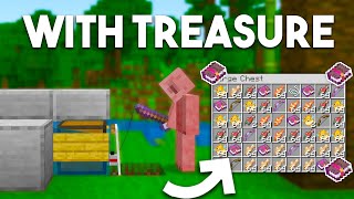 Minecraft AFK Fish Farm in Bedrock Edition  With Treasure [upl. by Nagard]