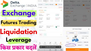 How To Adjust Futures Trading Liquidation Price amp Leverage On Delta Exchange India [upl. by Zigmund]