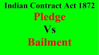 Bailment vs Pledge Special contract  Rules of Bailment and Pledge Indian Contract Act 1872 [upl. by Finn205]