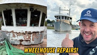 Ep 196 Fixing Our Rotten Boats Wheelhouse [upl. by Furie]