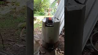 Coconut shell charcoal drum kiln [upl. by Nnaitsirhc737]