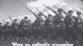 Star Spangled Banner Movietone 1944 World War 2 News Reel with Merrill Miller singing [upl. by Myrna]