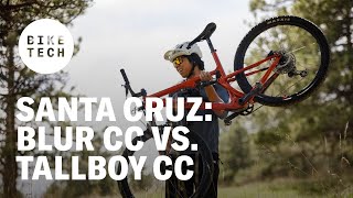 Santa Cruz Blur CC vs Santa Cruz Tallboy CC Mountain Bikes [upl. by Trilbie]