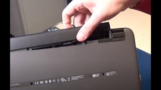 Quick How to HP Hewlett Packard Laptop Battery pack unlock and remove HS03 HS04 [upl. by Hadihsar]