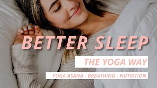 Sleep Well Trio Restorative Yoga Breathing Nutrition [upl. by Ynattib]