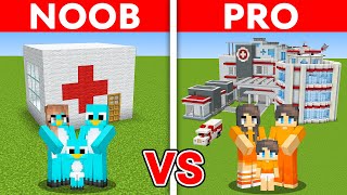 Minecraft NOOB vs PRO HOSPITAL BUILD CHALLENGE TO PROTECT MY FAMILY [upl. by Elsilrac]