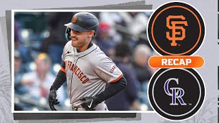 Giants vs Rockies Game Highlights 5824  MLB Highlights [upl. by Moriarty]