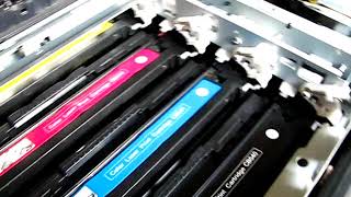 HP CP1215 Color Laser printer toner tray stuck 2 [upl. by Jacey]