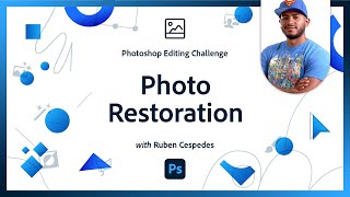 Mastering the Art of Photo Restoration  Photoshop Photo Editing Challenge [upl. by Ranite]