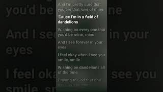 Dandelion Song lyricsworld [upl. by Ogden]