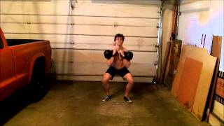 20 double kettlebell front squats  2 x 24 kg [upl. by Niarbo]