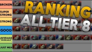 WOTB  RANKING ALL T8 [upl. by Mitchiner973]