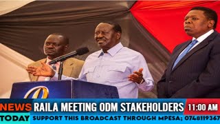 LIVE RAILA ODINGA MEETING WITH ODM STAKEHOLDERS amp MAU MAU FREEDOM FIGHTERS IN NAIROBI [upl. by Ledba]