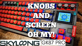 Skyloong GK87 Pro 3mode TKL w HS knobs and a customizable large OLED screen  Review  Sound Test [upl. by Jabe369]