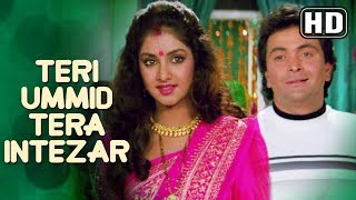 Teri Ummid Tera Intezar Karte Hai HD  Deewana Song  Rishi Kapoor  Divya Bharti  Filmigaane [upl. by Enyal42]