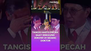 Tangis Hasto Pecah Saat Singgung Jokowi di Sidang Doktor merdekadotcom [upl. by Ayal776]