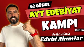 Edebi Akımlar  62 Günde AYT EDEBİYAT Kampı 2024 PDF 📌13Gün  Deniz Hoca [upl. by Ciryl]