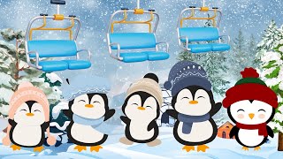 five little penguins song  Baby song  penguins dance song [upl. by Fagan]