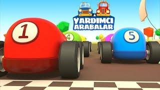 Çİzgi film Yardımcı arabalar Araba yarışı Çocuklar için [upl. by Aiuqal146]