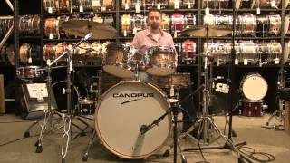 Canopus Ash 4pc Rock Drum Set 22101216 [upl. by Aissatsan641]