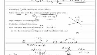 M1 EDEXCEL WME0101 OCT  NOV 2023 Q6 VECTORS [upl. by Ennayehc456]