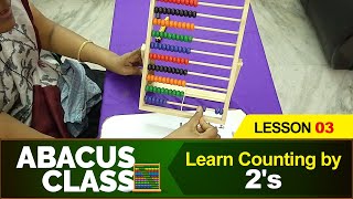 Abacus Class  Learn Counting by 2s  Learn basics Abacus  Beginners Abacus Lesson 3 [upl. by Catherina]