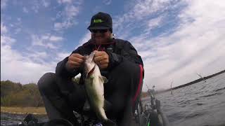 Kayak fishing squaw creek with jerkbaits and 10” worms [upl. by Ping816]