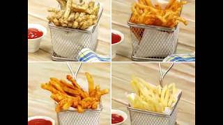 How to Make 4 Ways French Fries [upl. by Drewett]